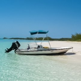 Hire a Boat to a deserted beach